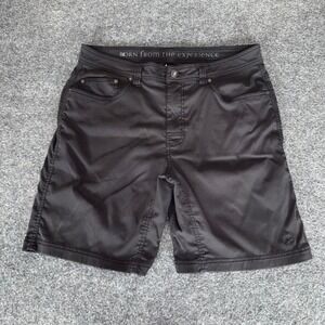 prAna Brion Shorts Mens Charcoal Stretch Hiking Shorts Size 34 Outdoor Trail